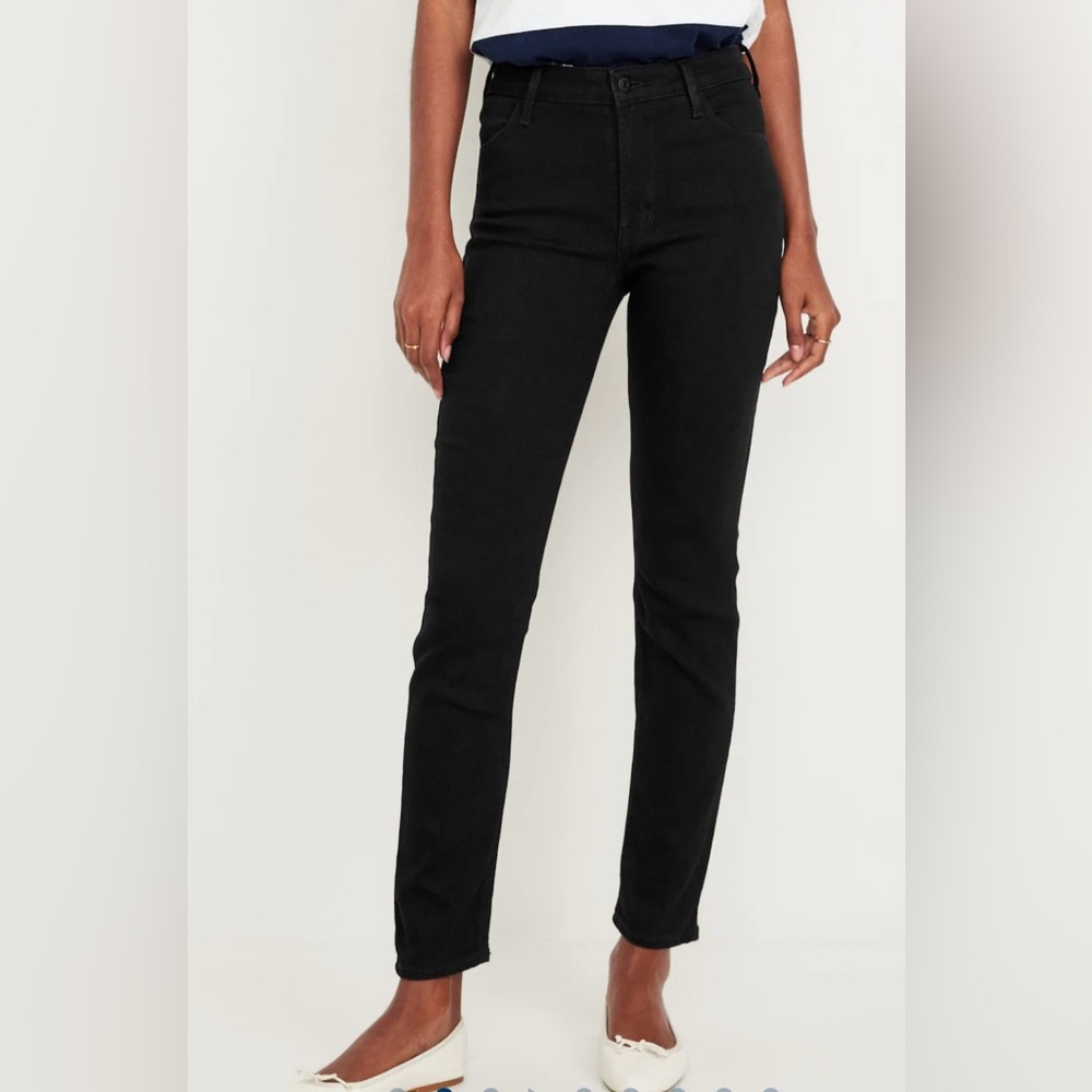 Old Navy High Rise “Wow Straight” black jeans, women’s size 14, regular length